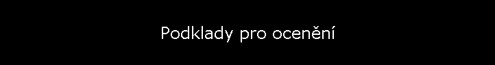 Podklady pro ocenn